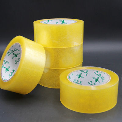 เทปบรรจุสับติด BOPP สีเหลืองใส ความหนา 52μ