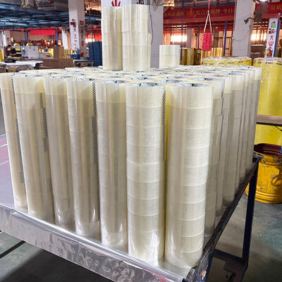 สีขาวบริสุทธิ์โปร่ง ขายร้อน พลาสติก Bopp แพ็คเทป โรงงานขายส่ง